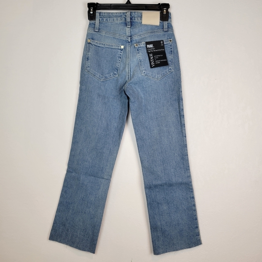 NWT PAIGE Courtney Raw Hem Vintage Denim In La Rambla Wash Size 23 - Picture 5 of 13